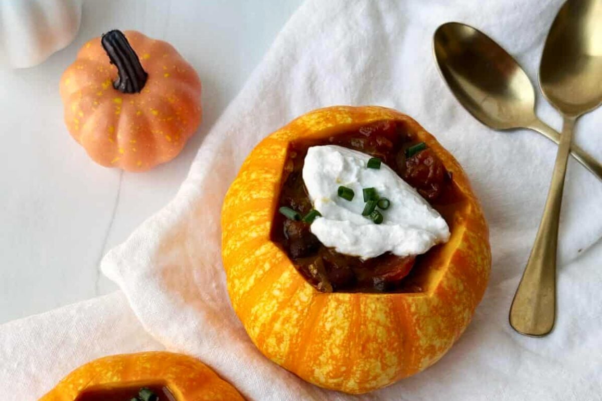 Pumpkin Chili close up look.