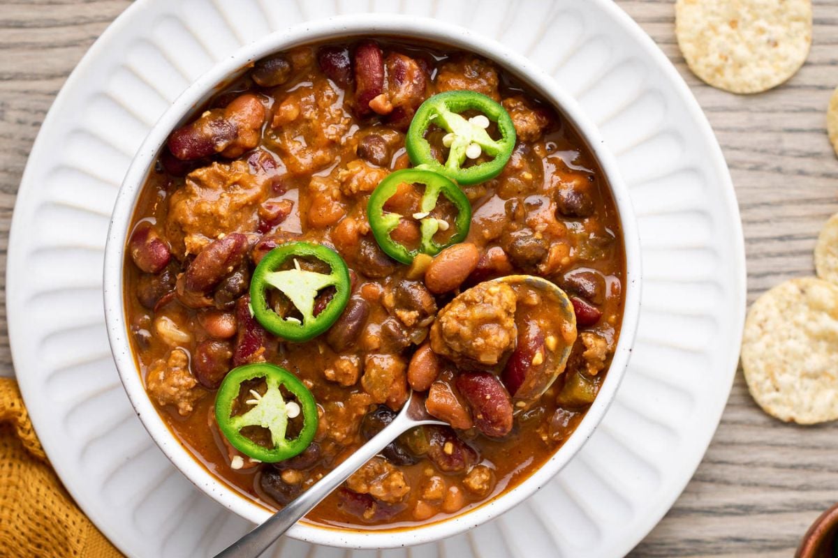 Pumpkin Chili overhead view.