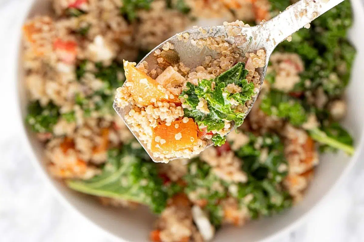 Sweet Potato Quinoa Salad close up look.