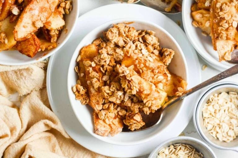 Apple Crisp overhead view.