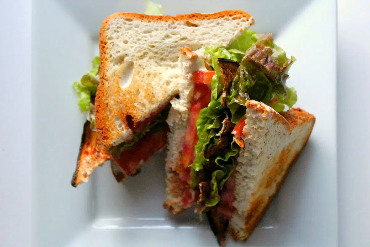 BLT Sandwich close up look.