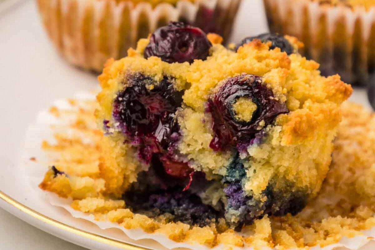 Blueberry Muffins close up look.