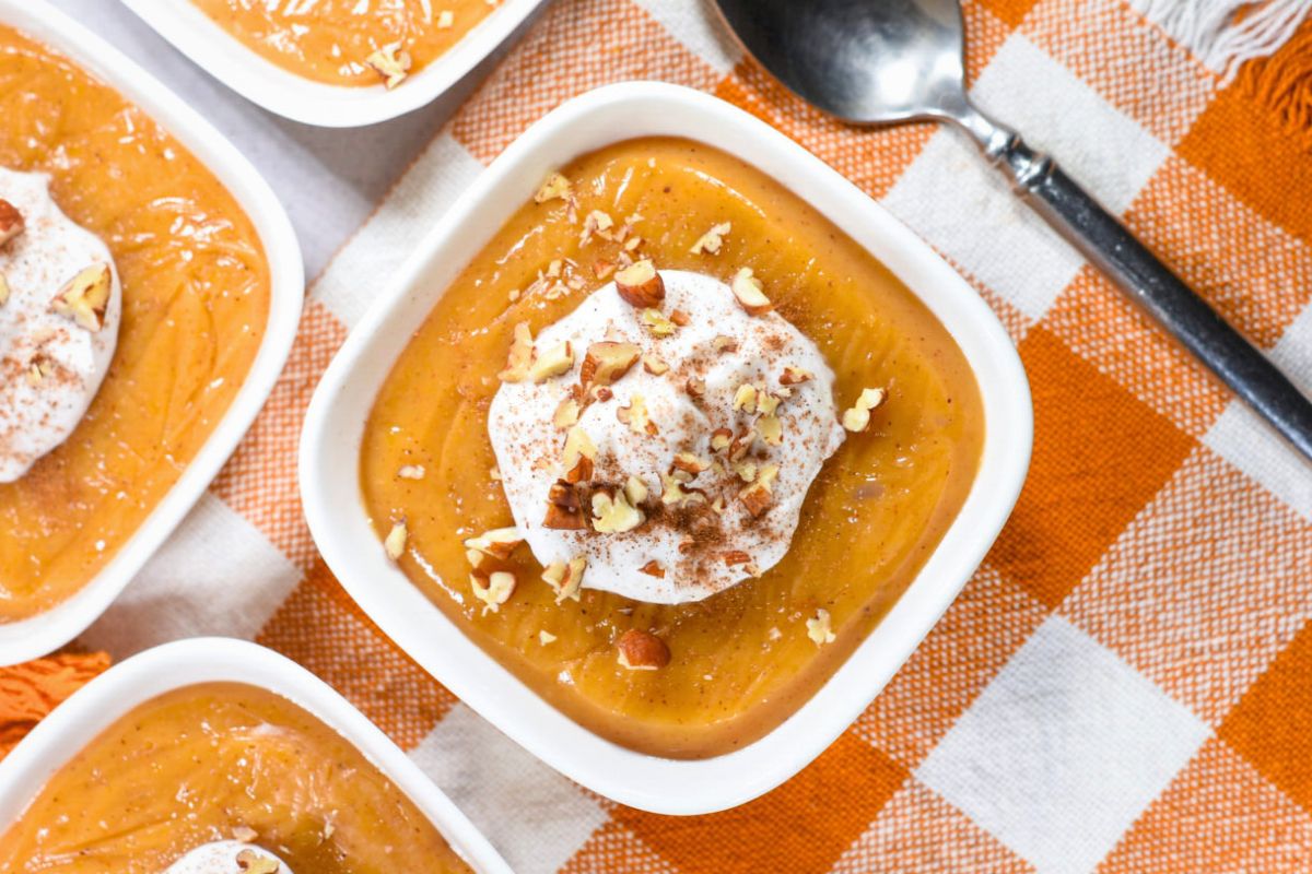Butternut Squash Pudding overhead view.