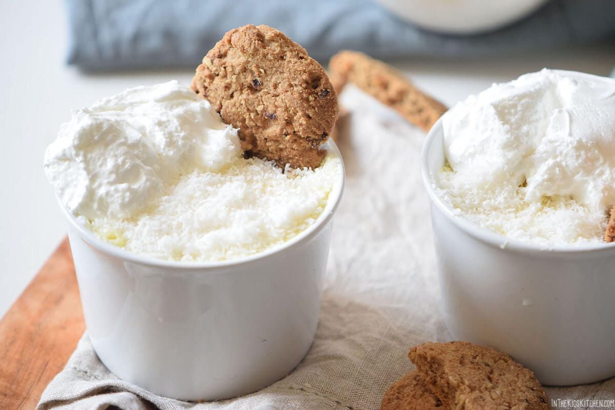 Coconut Pudding in a cup.