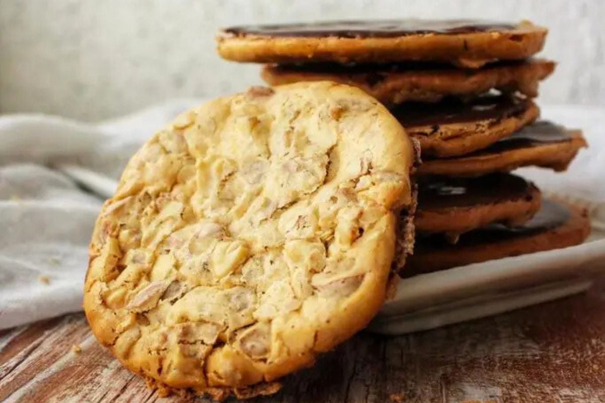 Florentine cookies close up look.