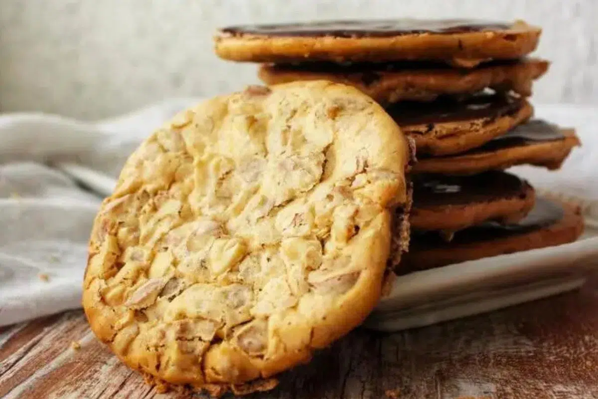 Florentine cookies close up look.
