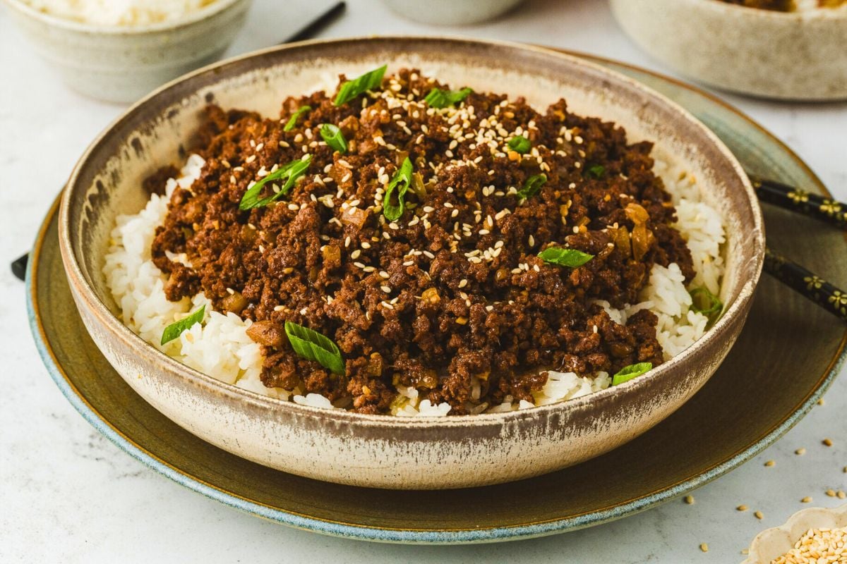Ground Beef Bulgogi in a bowl.