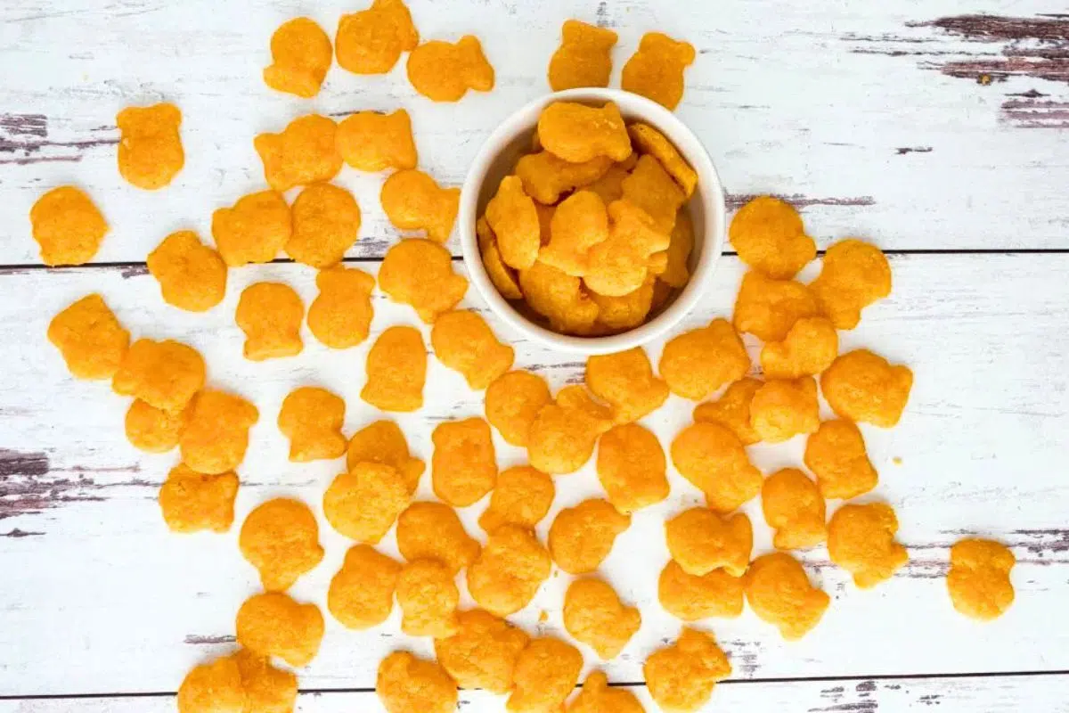 Goldfish overhead view.