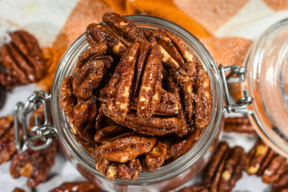 Maple Pecans close up look.