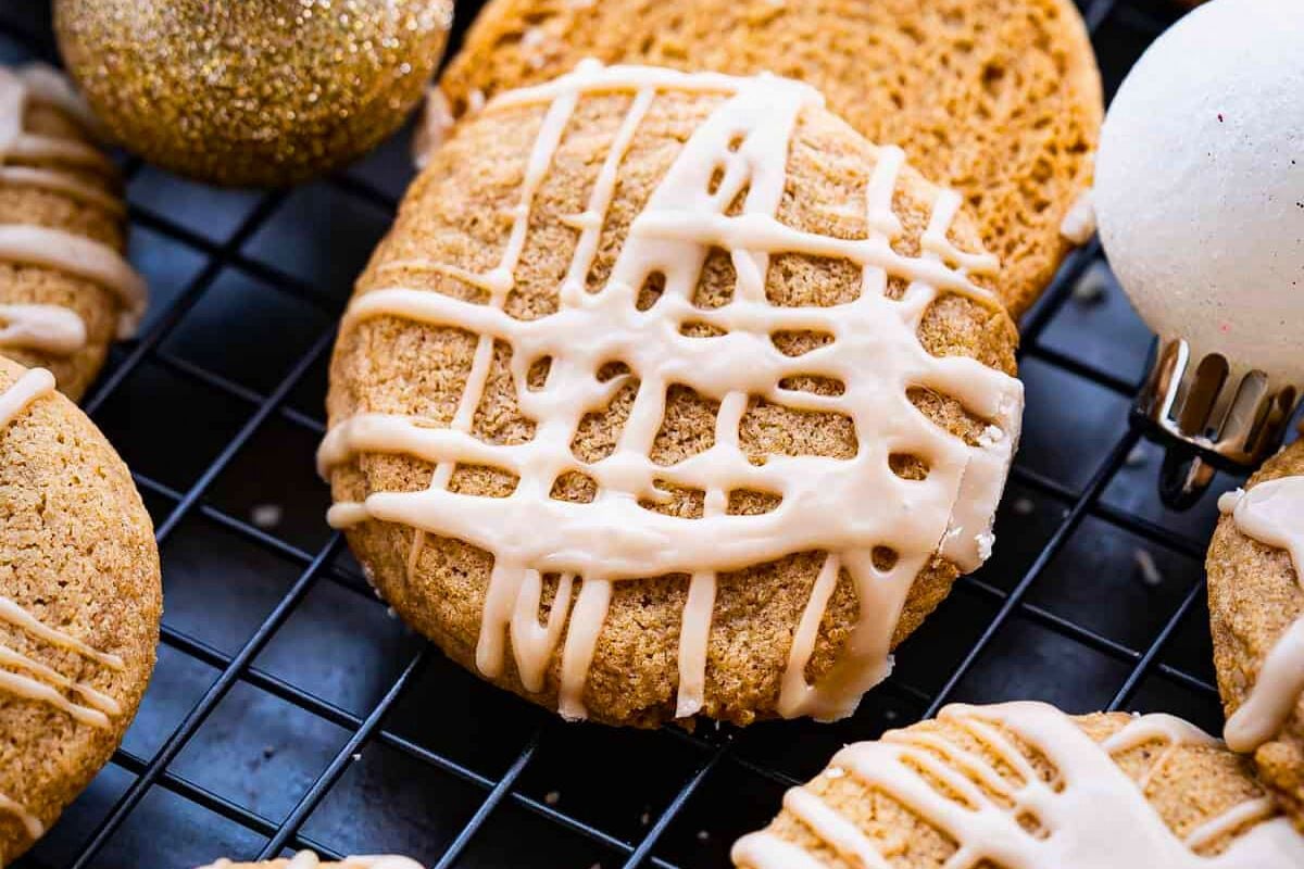 Maple Brown Sugar Cookies close up look.