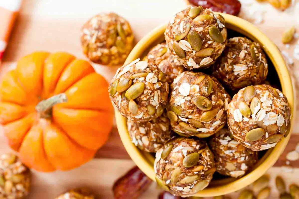 No-Bake Energy Balls in a bowl.