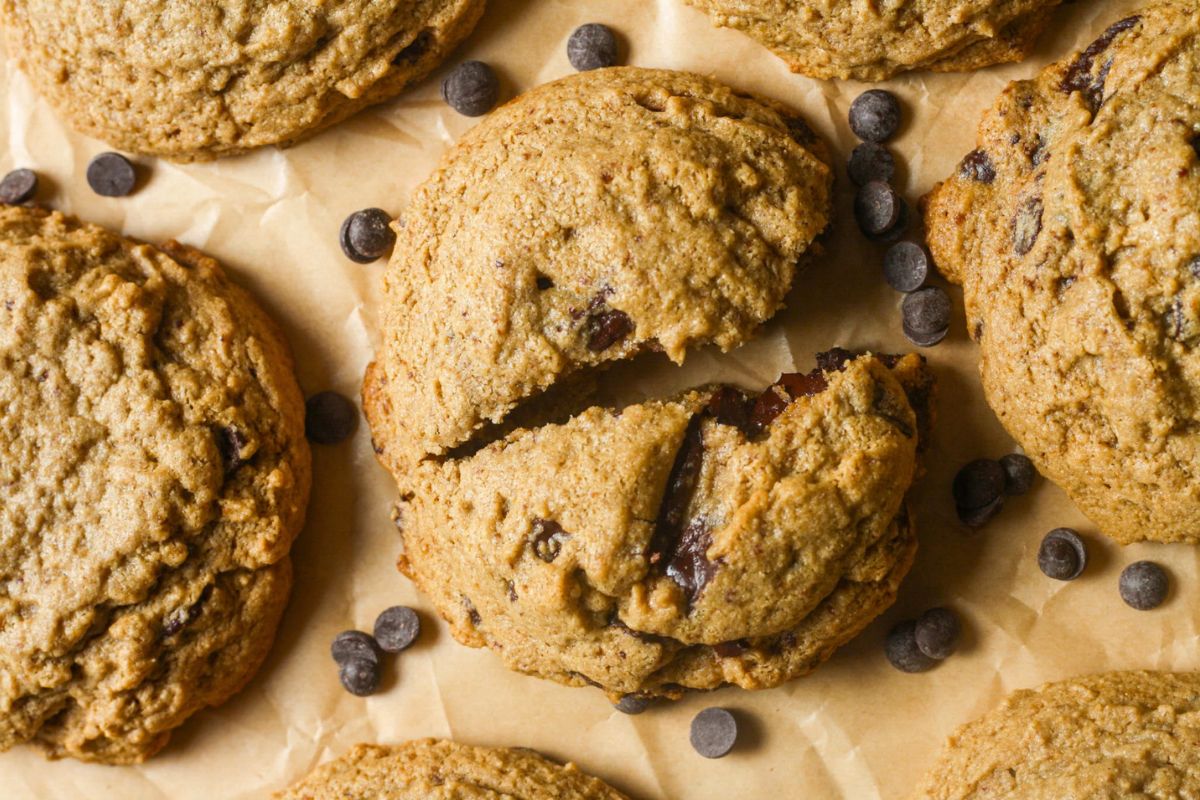 Oat Flour Cookies close up look.