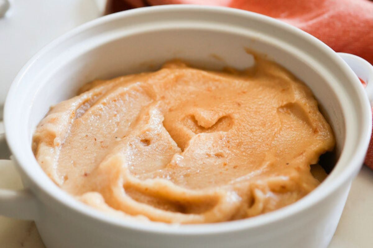 Pear Sorbet close up look.