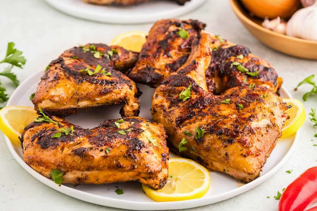 Portuguese Chicken on a plate.