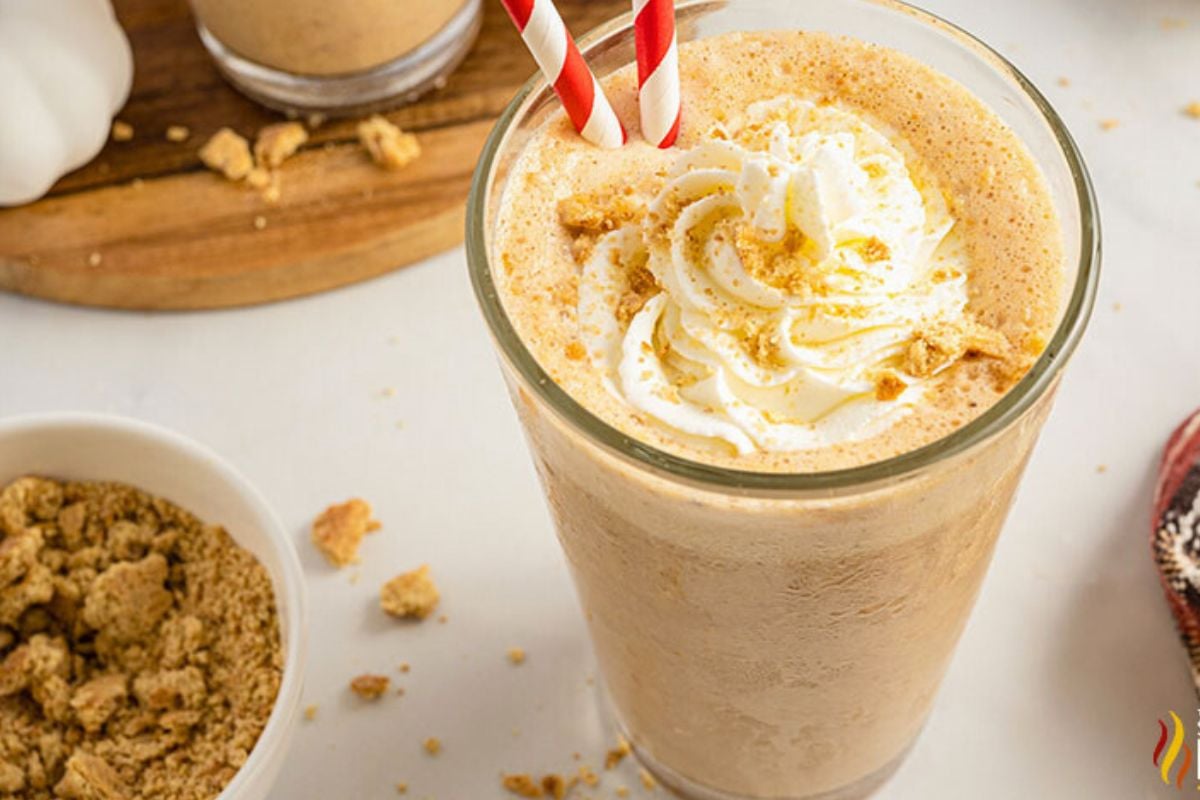 Pumpkin Milkshake close up look.