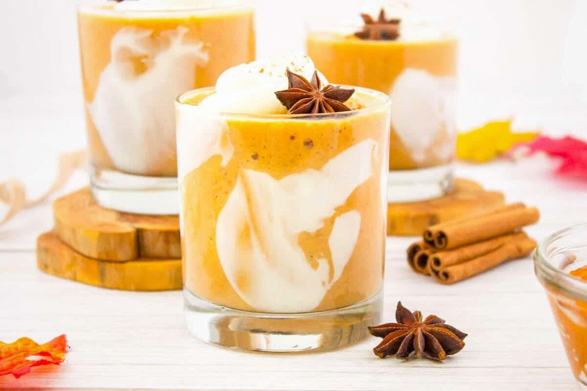 Pumpkin Pie Smoothie close up look.