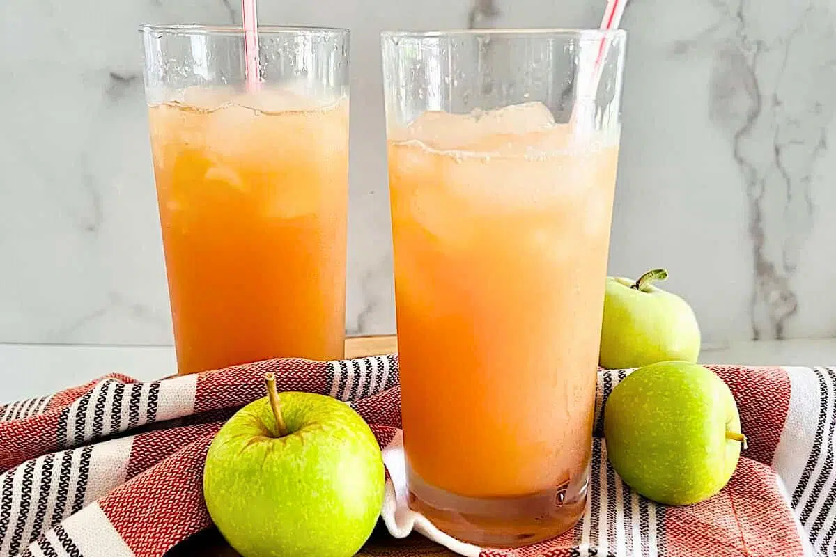 Spicy Apple Cider Mocktail close up look.