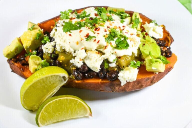 Taco Sweet Potato on a plate.
