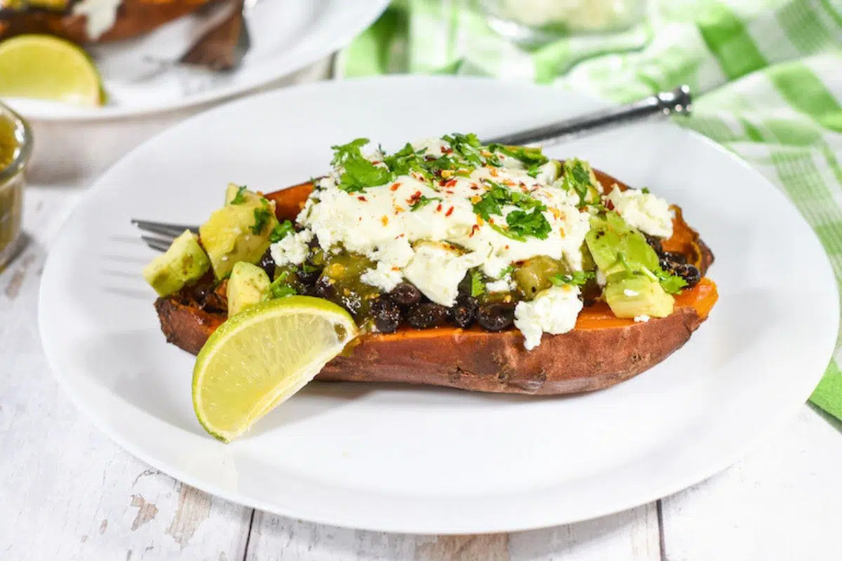 Taco Sweet Potato on a plate.