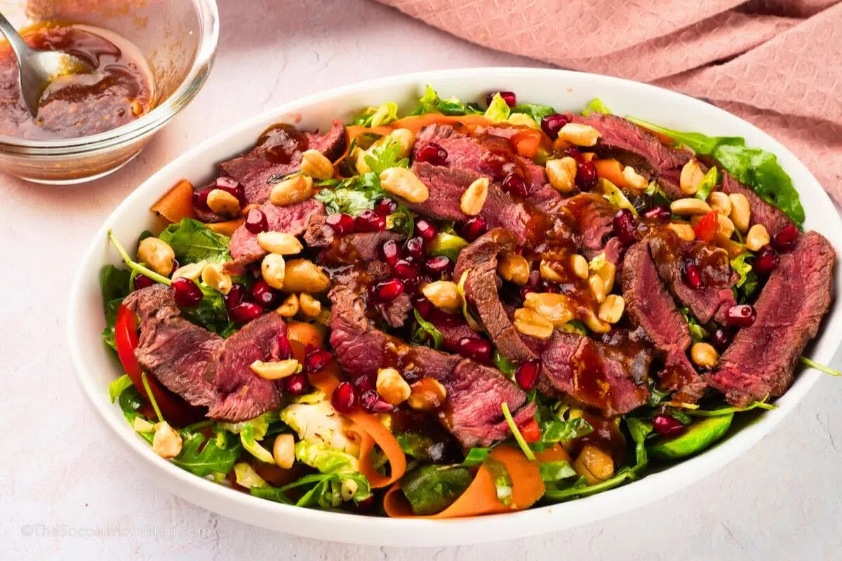 Winter Steak Salad in a bowl.