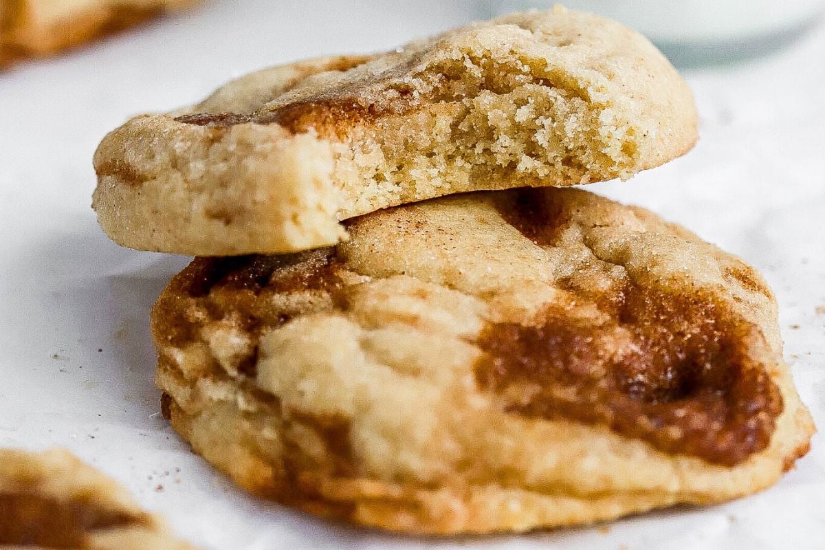 Cinnamon Roll Cookies close up look.