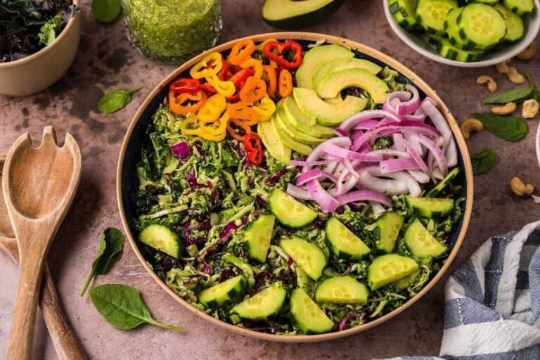 Green Goddess Salad in a bowl.