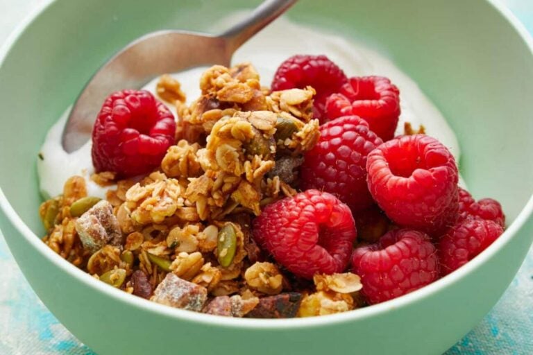 Homemade Granola in a bowl.