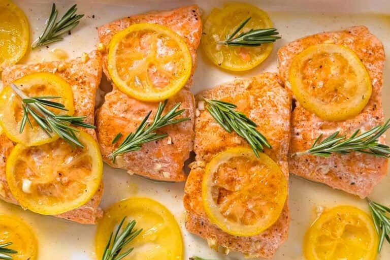 Baked Salmon close up look.