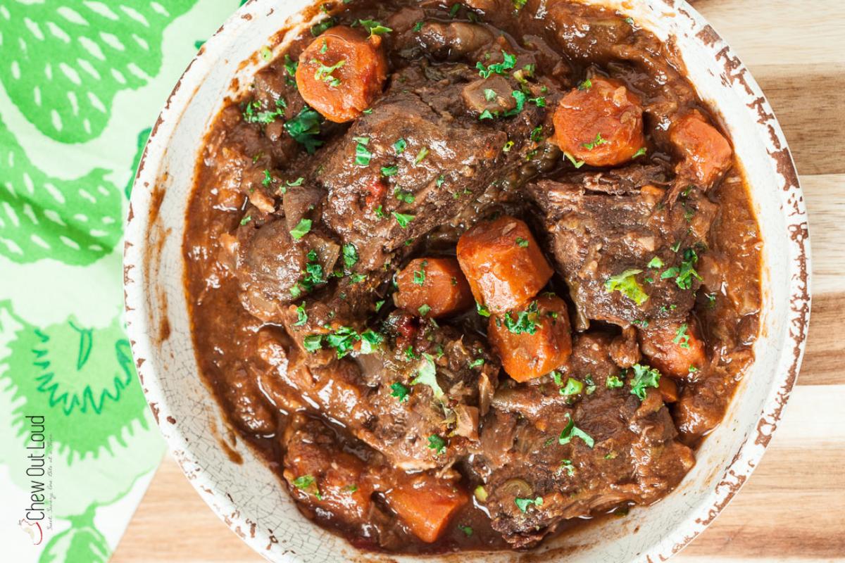 Pot roast with gravy.